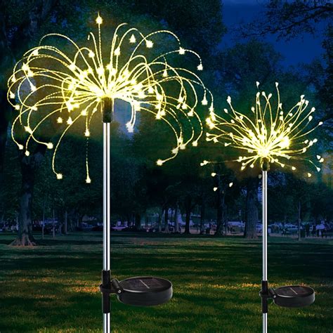 waterproof solar garden fireworks lamp.